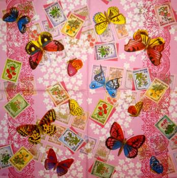 SL-009 Butterflies - 3-ply (pink) - Ihr